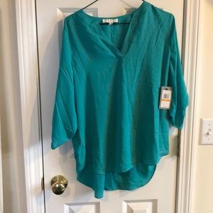Chaus New York Opal Green Blouse